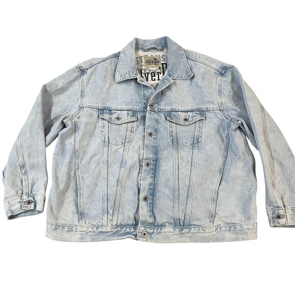 Levi's SilverTab Light Wash Denim Jacket Men's Size XXL 90s Style Loose Fit - Picture 1 of 5